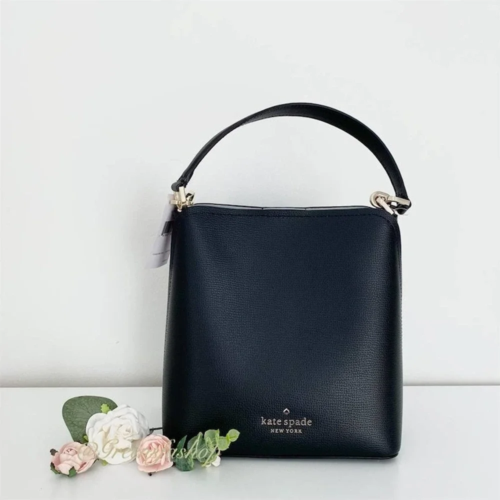 NWT Kate Spade Purse Darcy Black Small Bucket Bag Crossbody - Picture 3 of 10